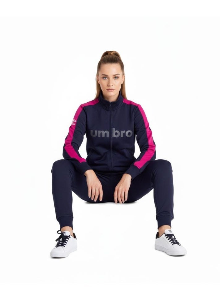 umbro طقم ملابس رياضية نسائي مكون من قطعتين - سترة بسحاب وسروال رياضي ضيق - Image 2